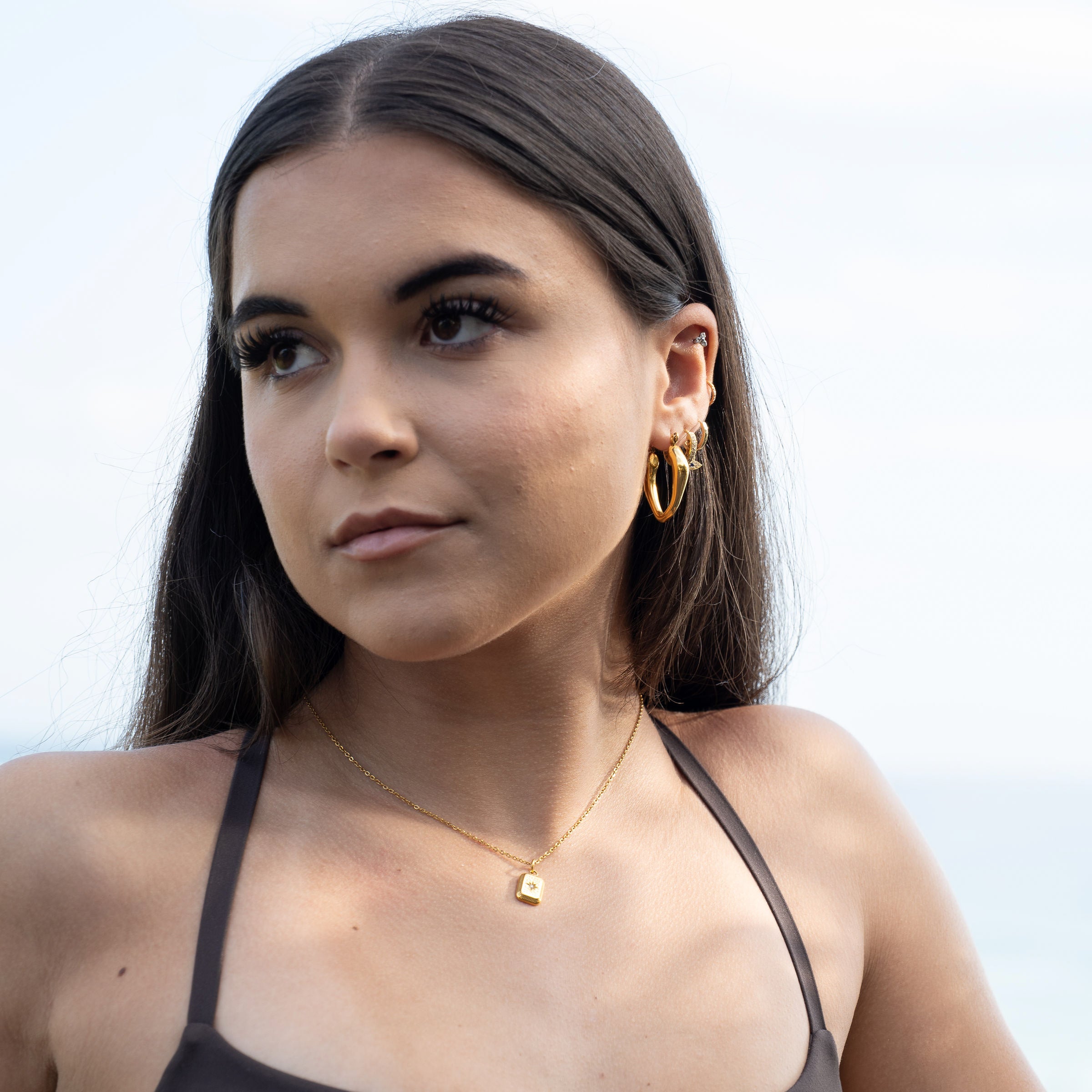 Lyra gold star talisman necklace – Maevi jewellery