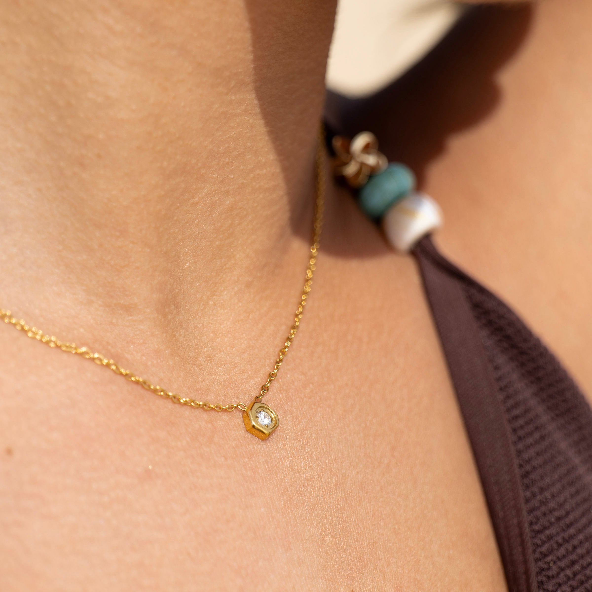Tarnish free gold necklace designed for everyday wear